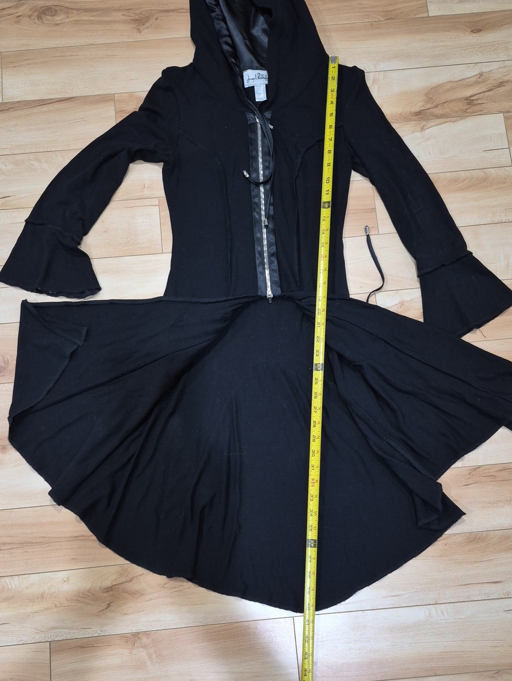 Joseph Ribkoff Women's Size 2 Black Hooded Zip-Front Shirt - Picture 3 of 6